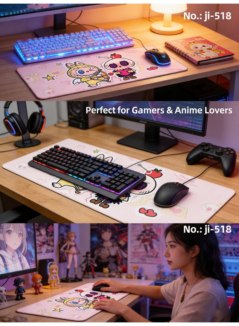 LABUBU Py Labubu Mouse Pad Office Keyboard Pad Labubu Trendy Play Mat Cute Girls Home Computer Desk Pad - Image 3